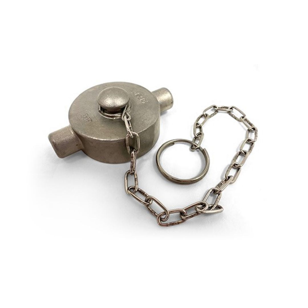 Stainless Steel BSPP Blanking Cap & Chain