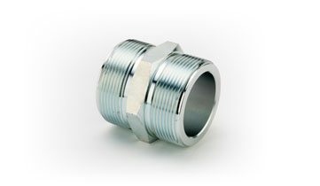 1/4 x 1/4 Steel Zinc Plated Steel Adaptor Pneumatic Flat Seated