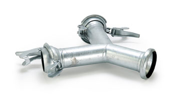 8" Y Pieces 2 Male x 1 Female