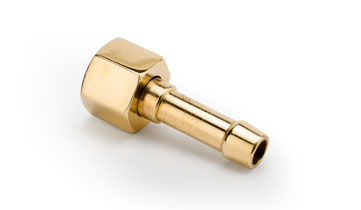 1/4 x 1/4 Brass Acetylene Left Hand Nut/Tail Thread